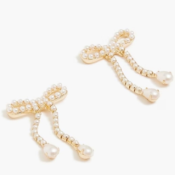 J. Crew Pearl bow earrings - Picture 1 of 5